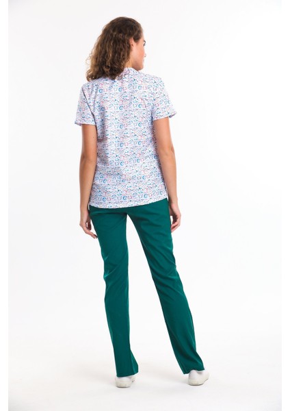 Baskılı- Kadın Medikal Üniforma Takımı modelleri