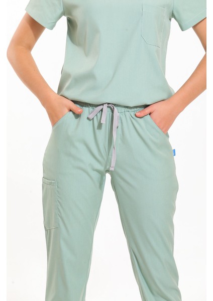 Jogger Kadın Likralı Üniforma Pantolon - Mint Yeşili fiyatları