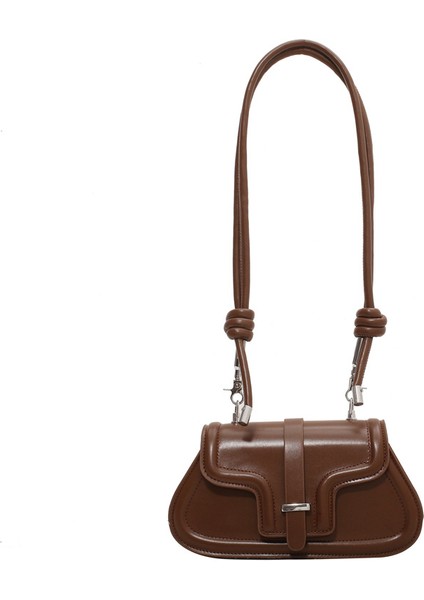 Yeni Retro Küçük Çanta Moda Tüm Maç Omuz Askılı Çanta Kadın Net Kırmızı Doku Ins Eyer Çantası (Yurt Dışından)