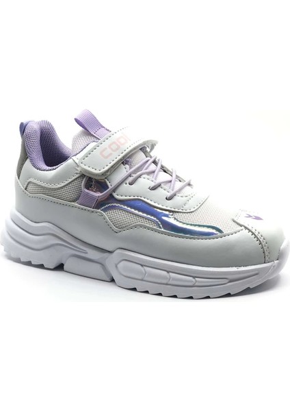 Zoom Beyaz-Platin Kız Çocuk Günlük Spor Ayakkabı