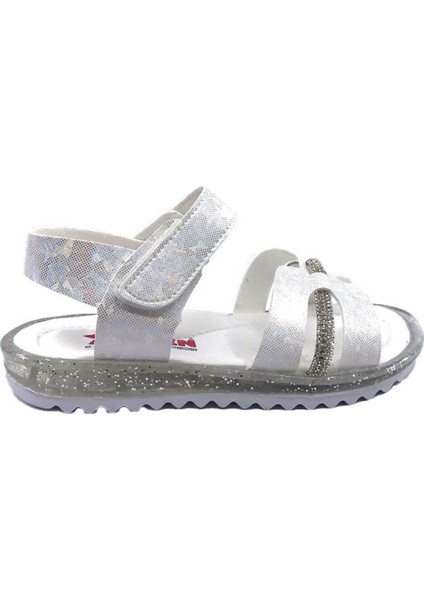 4217 Simli Taşlı Kız Çocuk Bebe Sandalet Ayakkabı