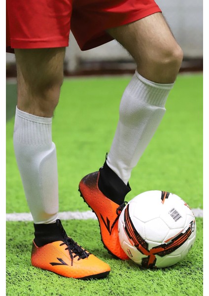 Simav Turuncu Çim Boğazlı Halı Saha Erkek Futbol Ayakkabı