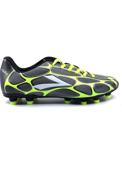 Gediz Gri-Sarı Krampon Çim Halı Saha Erkek Futbol Ayakkabı