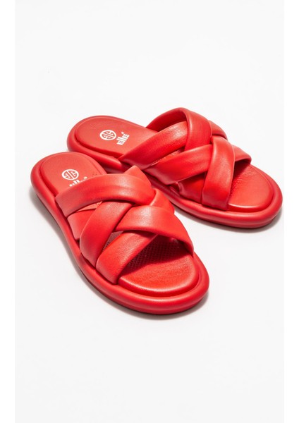 Kırmızı Deri Kadın Terlik fiyatları