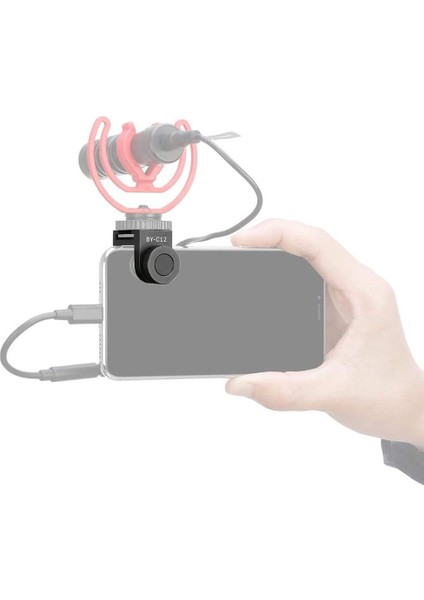 BY-C12 Telefon Mini Aksesuar Bağlantı Aparatı, Siyah indirimleri