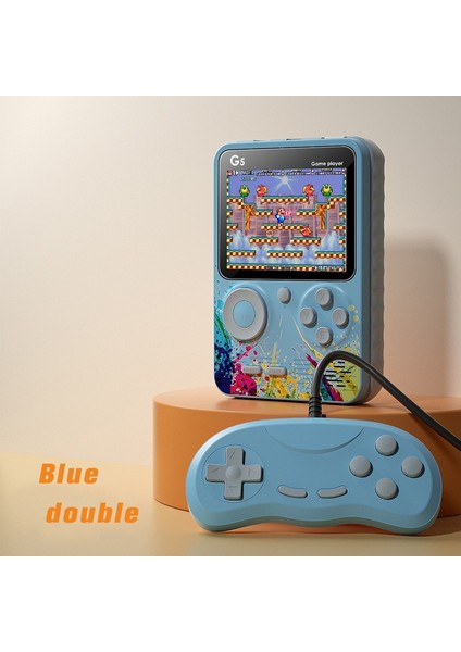 Dahili 500 Oyun Retro Taşınabilir Mini El Video Oyun Konsolu 8-Bit 3.0 Inç Renkli LCD Iki Oyun Oyuncu (Yurt Dışından)