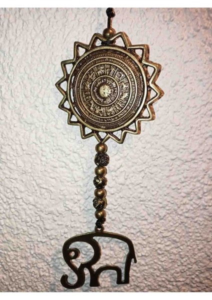 Tibet Budizm 12 Zodyak Metal Bronz Tılsımı Filli Koruma Trigram Tarot Burç Feng Shui Askılı Dekorasyon
