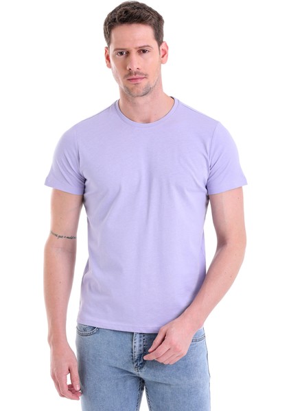 Düz Regular Fit 100% Pamuk Bisiklet Yaka Tişört