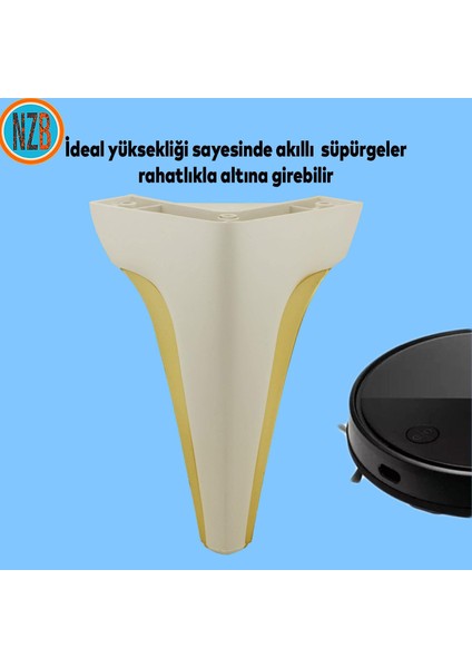 Mobilya Kanepe Çekyat Sehpa Tv Ünitesi Baza Çekyat Koltuk Ayağı Krem Renk 20 cm Ayak indirimleri
