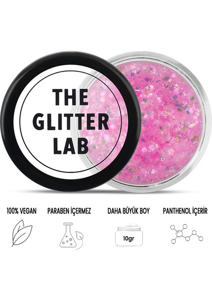 - Flamingo Pink- Jel Formlu Parlak Glitter ~10 gr