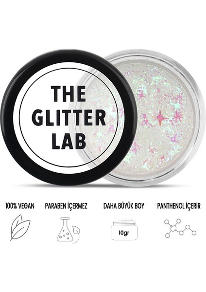 The Glitter Lab - White Space - Jel Formlu Glitter ~10gr