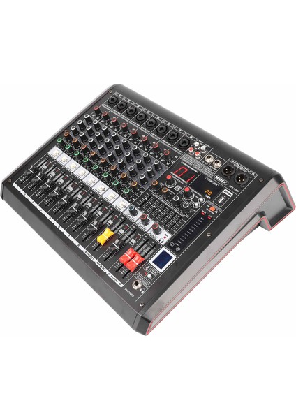 MPX-1200P Power Mikser Amfi 8 Kanal 2 x 600W Multi Efekt Bt Eq USB