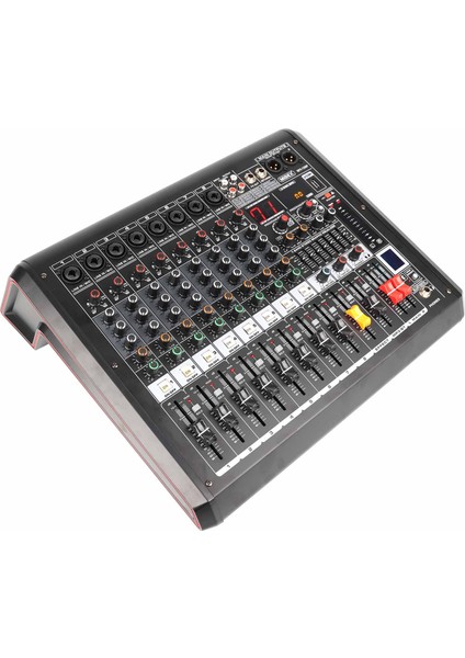 MPX-1200P Power Mikser Amfi 8 Kanal 2 x 600W Multi Efekt Bt Eq USB
