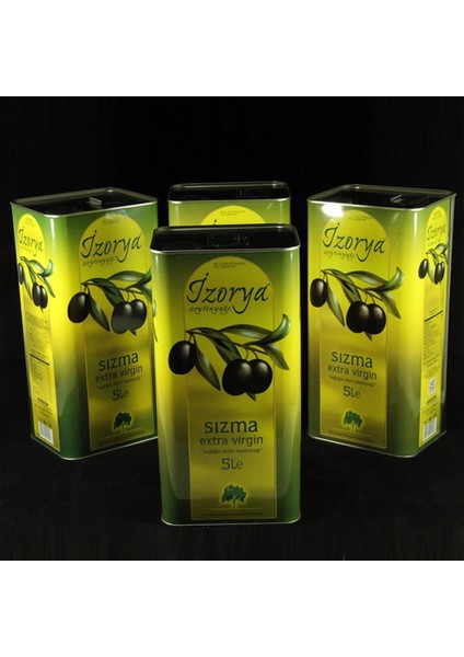 izorya Naturel Sızma Zeytinyağı Teneke Koli 5 lt x 4'lü