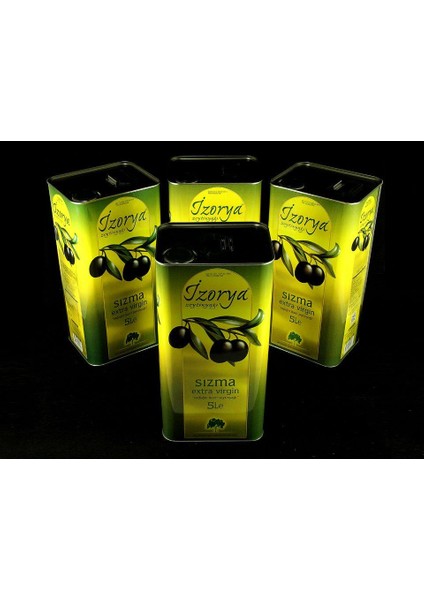 izorya Naturel Sızma Zeytinyağı Teneke Koli 5 lt x 4'lü