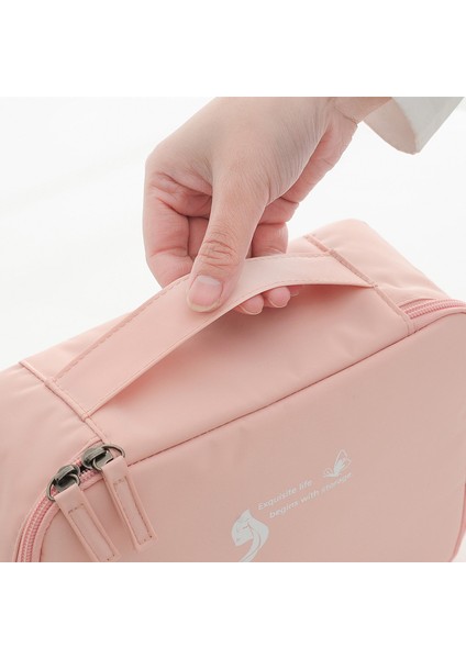 Büyük Kapasiteli Taşınabilir Seyahat Kozmetik Çantası - Pembe (Yurt Dışından) fırsatları