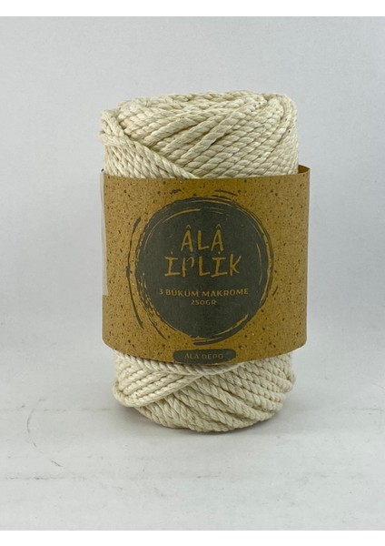 3 Büküm Pamuk Makrome Ip Çanta Supla Örgü Ipi (Renk Seçenekleri)