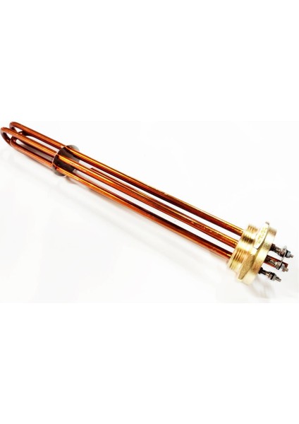 2 İnç Bakır 10KW 380V 40cm Trifaze Sanayi Isıtıcı Rezistansı