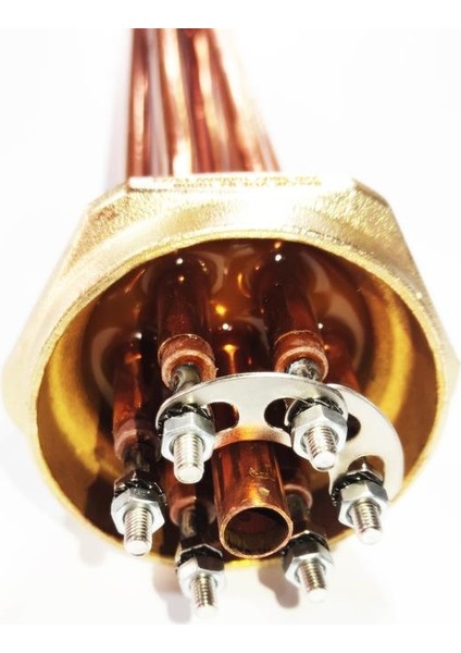 2 İnç Bakır 10KW 380V 40cm Trifaze Sanayi Isıtıcı Rezistansı fiyatları