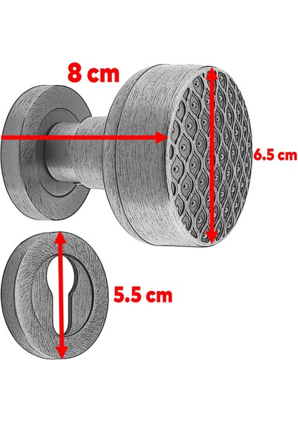 Linda Dış Kapı Tokmağı Topuzu Kolu Metal Tokmak Antik Sarı Kapı Kolu Yale Sağa Sola Uygun 1 Takım fırsatları