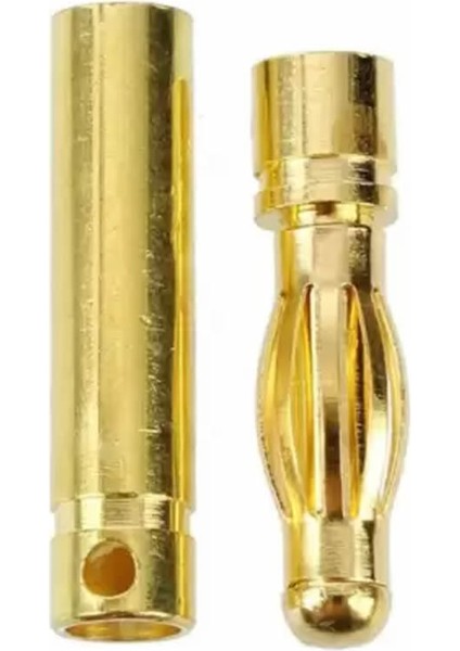4 Çift 4mm Altın Kaplama Banana Dişi Erkek Soket 40A Pil Batarya Lion Bullet Plug Kablo Konnektör