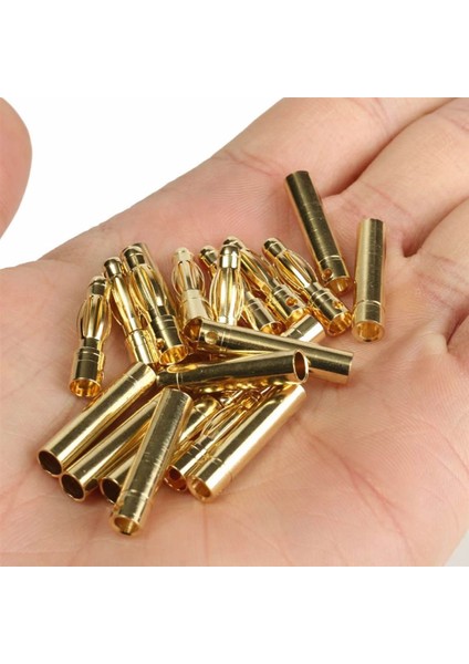 4 Çift 4mm Altın Kaplama Banana Dişi Erkek Soket 40A Pil Batarya Lion Bullet Plug Kablo Konnektör indirimleri