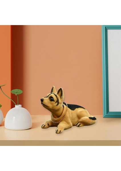 Bobble Head Dog Figurine Model Sodding Dog Araba Gösterge Tablosu Süsleme Dekor Sheepdog (Yurt Dışından)