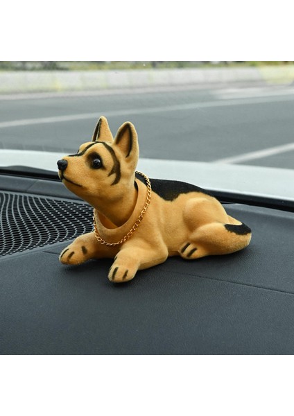Bobble Head Dog Figurine Model Sodding Dog Araba Gösterge Tablosu Süsleme Dekor Sheepdog (Yurt Dışından)