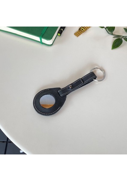 Mendoza - Hakiki Deri El Yapımı Airtag Kılıfı Anahtarlık | Taşınabilir Koruyucu Airtag Tutucu fiyatları