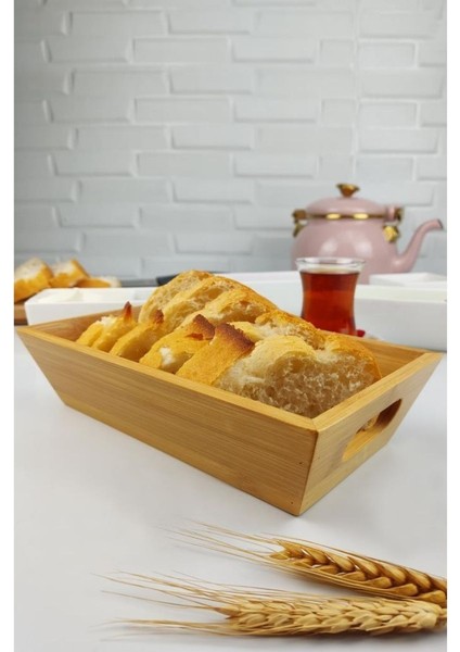Bambu Ekmek Sepeti Ekmeklik Dikdörtgen 23 Cm – Thn75542