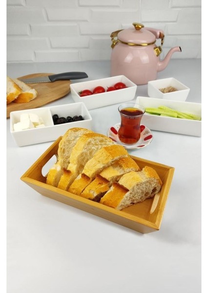 Bambu Ekmek Sepeti Ekmeklik Dikdörtgen 23 Cm – Thn75542
