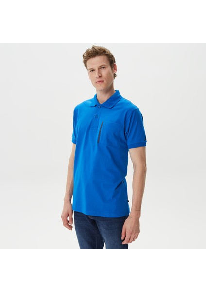 Nautıca Erkek Mavi Classic Fıt Kısa Kollu Polo K35550T.4SJ