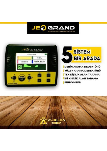 Jeogrand 2d Ekranlı Dedektör ve Alan Tarama Pro Model