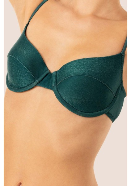 3424 Petrol Simli Kapsız Bikini Takımı modelleri