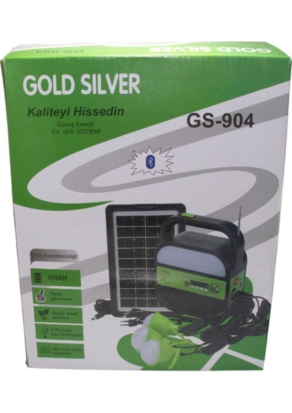 Gold Silver GS-904 Güneş Enerjili Solar Lamba