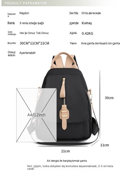 Şık Büyük Kapasiteli Kadın Sırt Çantası (Yurt Dışından) fiyatları