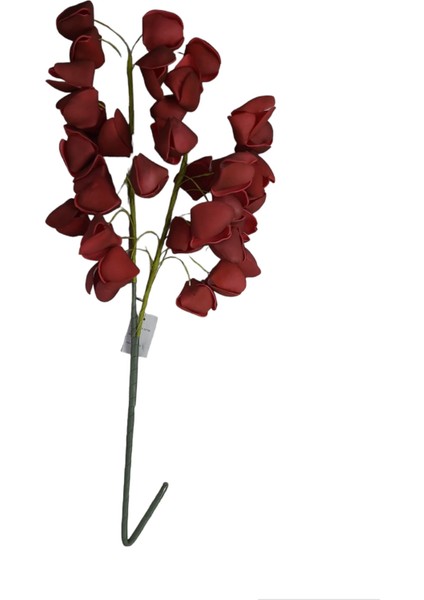 Lmdr Küpe Çiçeği Kırmızı 100CM Kıvrılabilir Dekoratif Yapay Çiçek (1 Dal)
