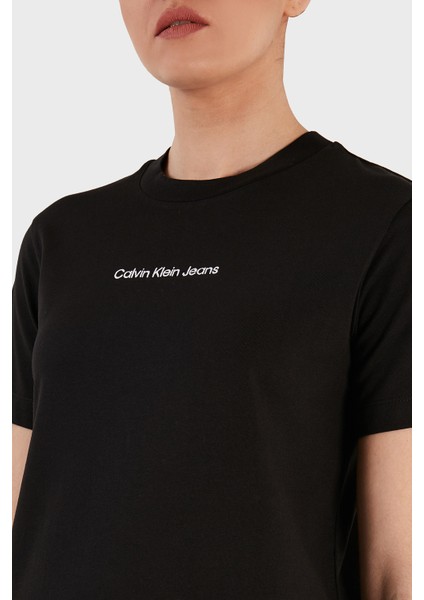 Calvin Klein Organik Pamuklu Regular Fit Bisiklet Yaka T Shirt Bayan T Shirt J20J221065 Beh