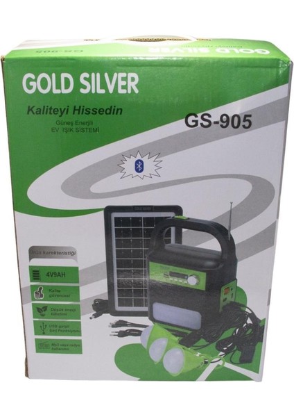 Gold Silver GS-905 Güneş Enerjili Solar Lamba