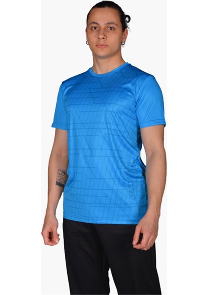 Poly. Dark - Erkek Mavi Spor T-Shirt- 4231110