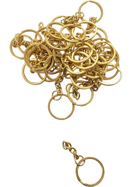Anahtarlık Halkası Gold Renk 25 mm 50 Adet