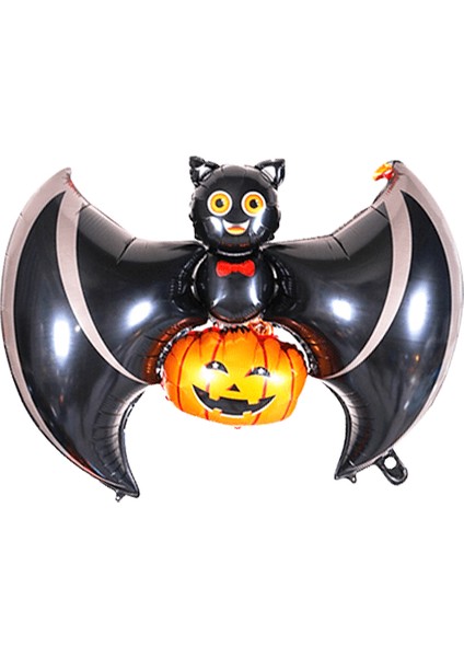 Happy Halloween Bal Kabaklı Yarasa Folyo Balon