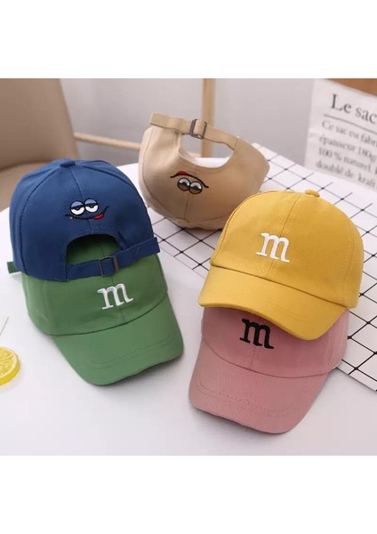 Yeni Sezon Trend M&m Şeker Çikolata Bebek Çocuk Şapka Sarı Erkek Kız Unisex modelleri