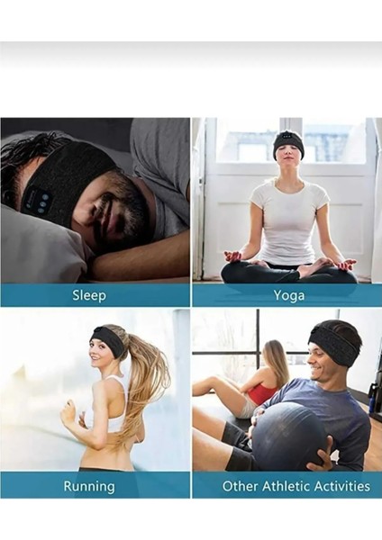 La Vie Design Bluetooth 5.0 Kablosuz Kulaklıklı Uyku ve Spor Için Uygun Kafa Bandı Bandana