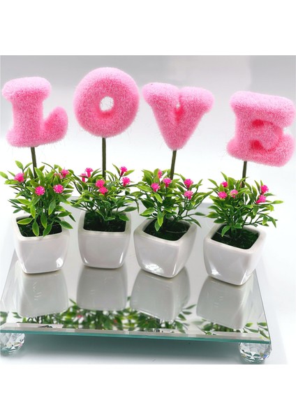 Anneler Günü Hediye Seti Kalp Çikolata Işıklı Kar Küresi Love Ayıcık Yapay Çiçek Lüks Kutlu Pembe