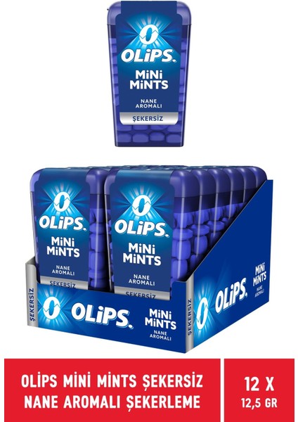 Mini Mints Şekersiz Nane Aromalı Şekerleme 12,5 gr 12 Adet