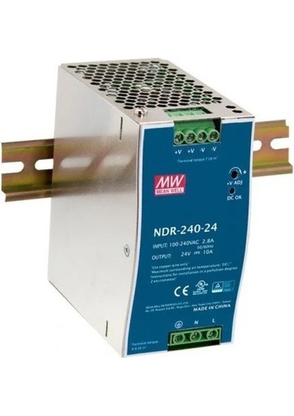 NDR-240-24 24V Raya Montaj Güç Kaynağı