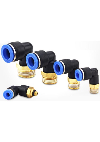 Pnömatik Dirsek Erkek Rekor 1/4''X10 mm Paket 5 Adet