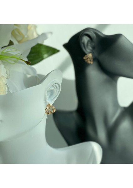 Zara Model Mini Yıldız Yelpaze Sarkıt Küpe Gold Altın fiyatları