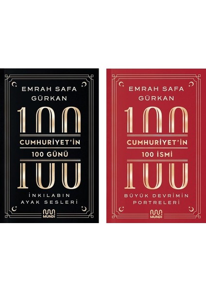 Cumhuriyet'in 100 Günü - Cumhuriyet'in 100 Ismi Orjinal Kitap / 2 Kitap Takım - Emrah Safa Gürkan